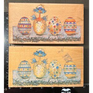 Easter-Themed Wood Mounted Rubber Stamp By Stamp Happens Inc. Surprise 90245